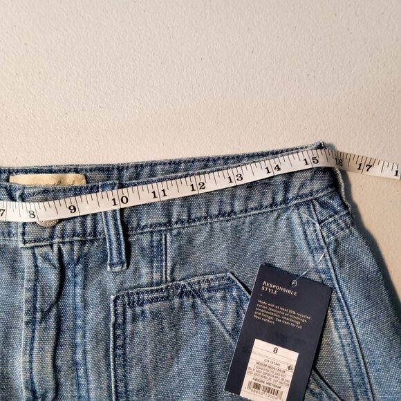 Universal Thread Womens High-Rise Utility Shorts S 8 Denim BlueTwo front pockets - Picture 6 of 13